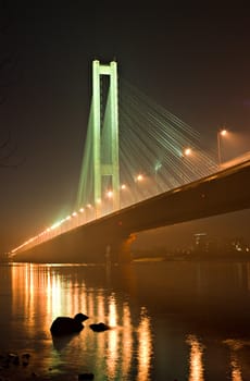 Bridge across the Dnieper River in Kiev.