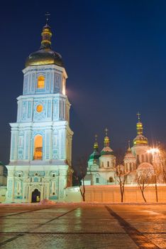 St. Sophia Cathedral  view at night 