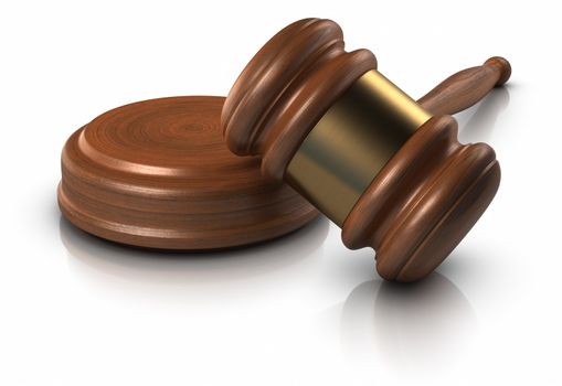 Gavel and sound block.