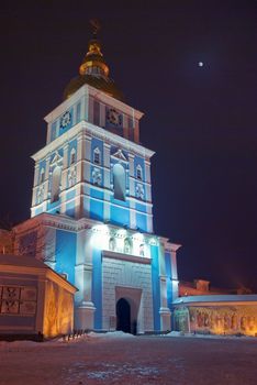 
Saint Michael's Golden-Domed Cathedral in Kiev Ukraine night view