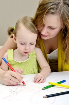 Mother and child painting