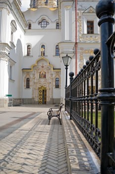 
main entrance to the Orthodox Cathedral