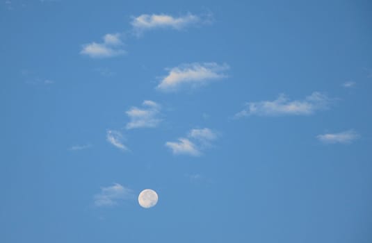 The moon as seen in the morning 