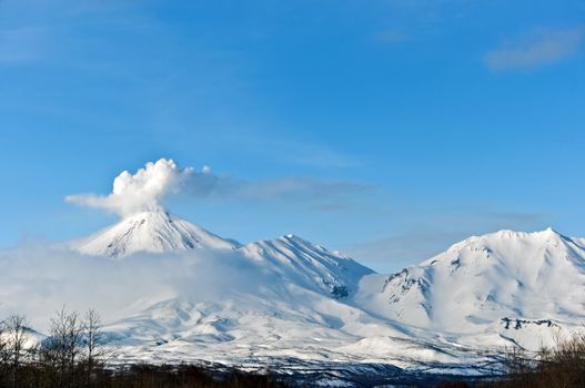 Big russian Volcano on Kamchatka in Russia