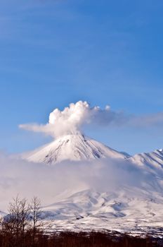 Big russian Volcano on Kamchatka in Russia