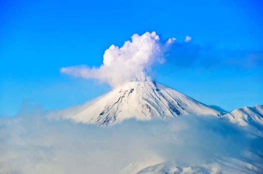 Big russian Volcano on Kamchatka in Russia