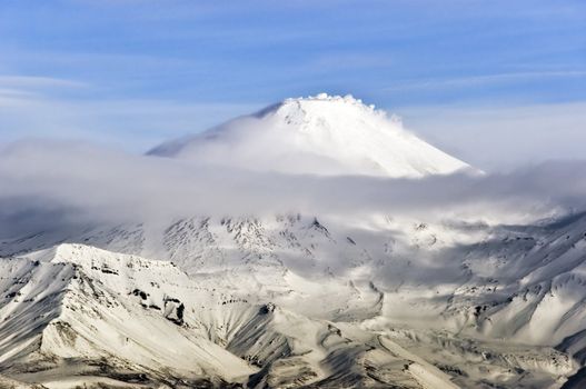 Big russian Volcano on Kamchatka in Russia