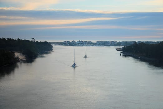 A view of the intercoastal water in North Carolina