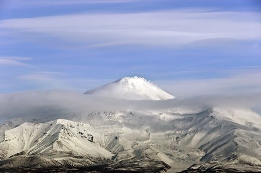 Big russian Volcano on Kamchatka in Russia