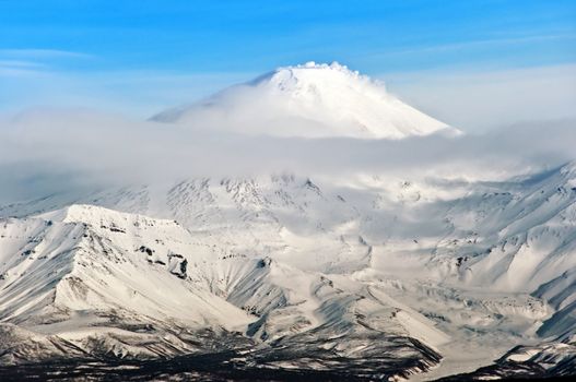 Big russian Volcano on Kamchatka in Russia