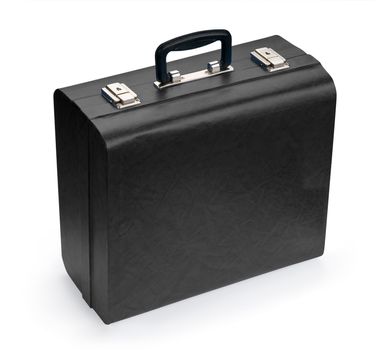 Black suitcase, isolated on white background