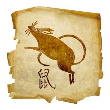 Rat  Zodiac icon, isolated on white background.