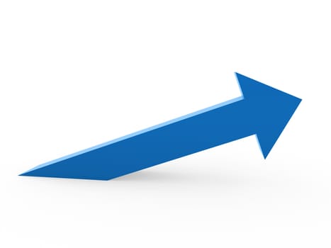 3d arrow blue up success high growth