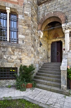 A Detail of an ancient stone castle