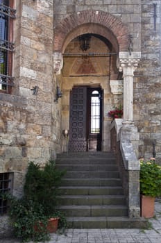 A Detail of an ancient stone castle