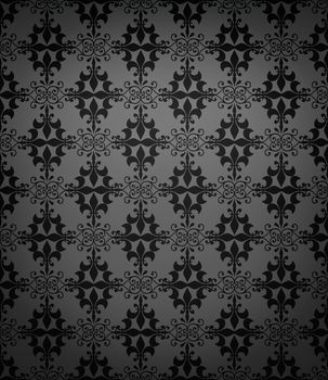 Seamless antique wallpaper with dark edges