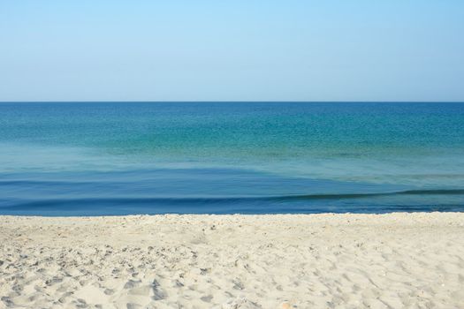 Sky, sea and sand. The summer seascape