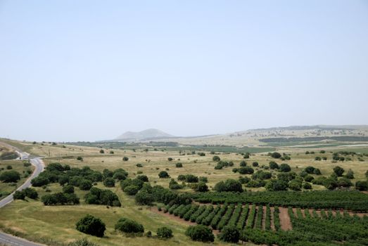 Panoramic view of golan heights, Israel 2009