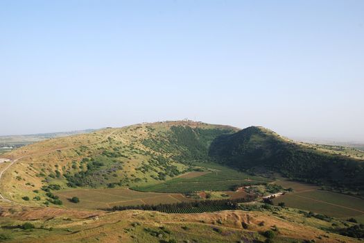 Panoramic view of golan heights, Israel 2009
