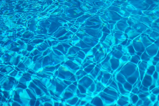 The summer sun reflected in the water 