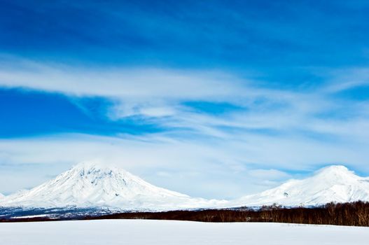 Big russian Volcano on Kamchatka in Russia