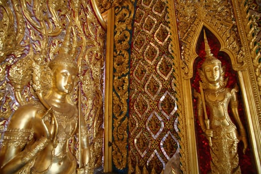 Deva Thai style, Thasung Temple, Uthaithani Province, Thailand 