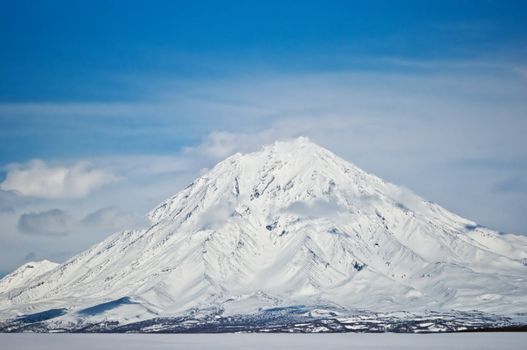 Big russian Volcano on Kamchatka in Russia