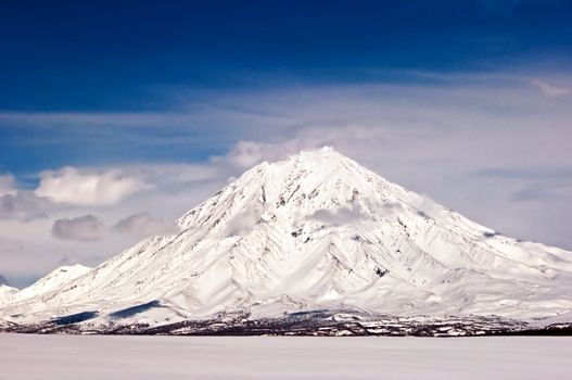 Big russian Volcano on Kamchatka in Russia