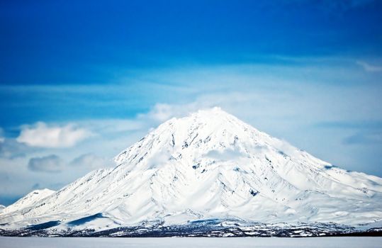 Big russian Volcano on Kamchatka in Russia