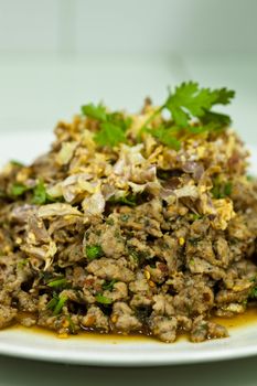 Minced spicy fish,thai food