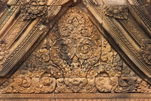 Wall in Angor Wat, Siem-Reap, Cambodia.