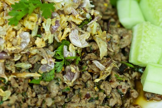 Minced spicy fish,thai food