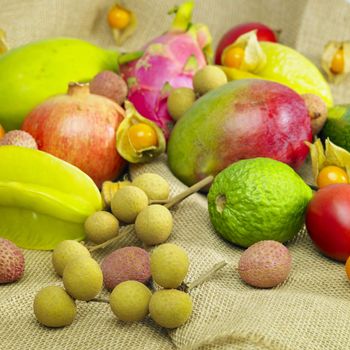 tropical fruit still life