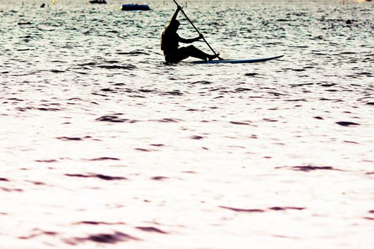 silhouette on water