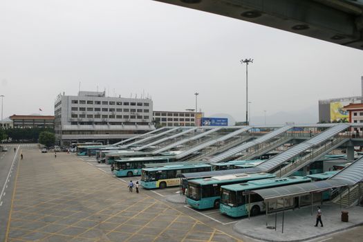 Border crossing between Shenzhen and Hong Kong in China