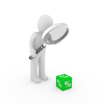 3d human man sale cube green loupe percent
