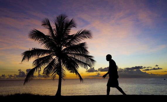 sunset over Caribbean Sea, Barbados