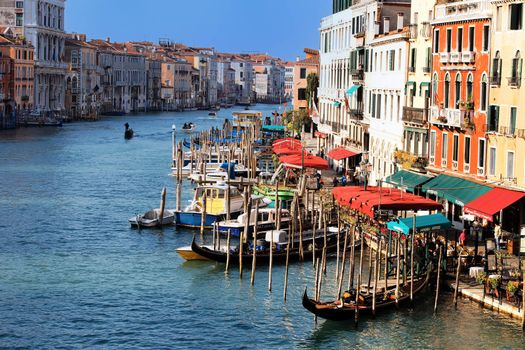 View from Bridge Rialto in Venice, Italy 