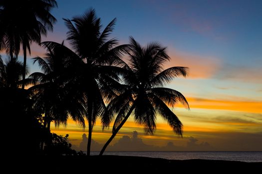 sunset over Caribbean Sea, Turtle Beach, Tobago