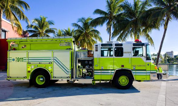 fire engine, Miami, Florida, USA