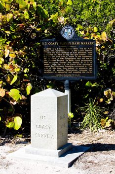 base marker, Key Biscayne, Miami, Florida, USA