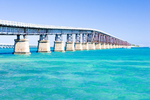 road bridge connecting Florida Keys, Florida, USA