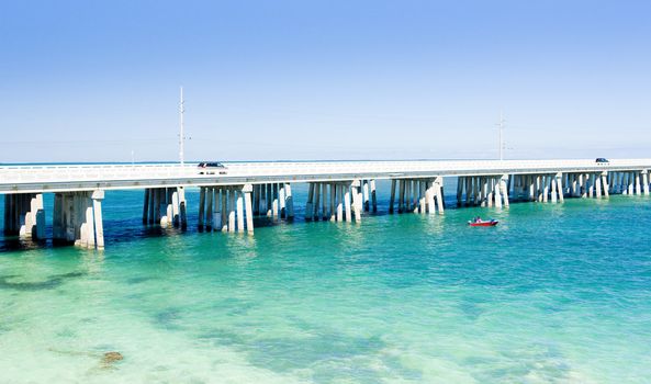 road bridge connecting Florida Keys, Florida, USA