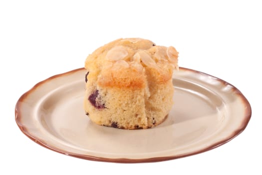 Cherry Muffin isolated on the white