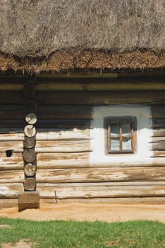 Window of a wooden cottage