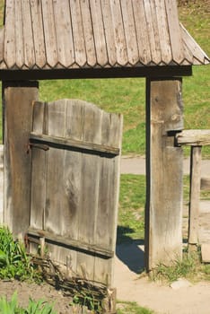 aged countryside door entrance gate