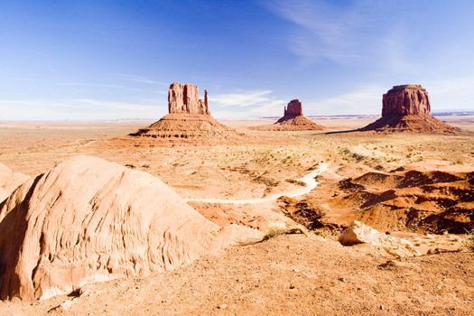 The Mittens and Merrick Butte, Monument Valley National Park, Utah-Arizona, USA