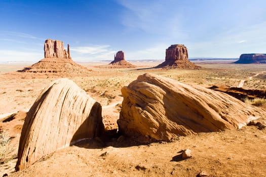 The Mittens and Merrick Butte, Monument Valley National Park, Utah-Arizona, USA