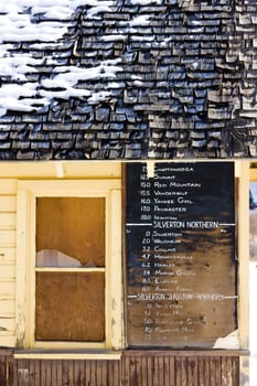 timetable, Silverton, Colorado, USA