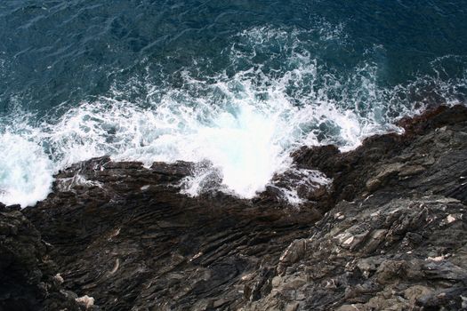 Water background in Cinqueterre, Italy.